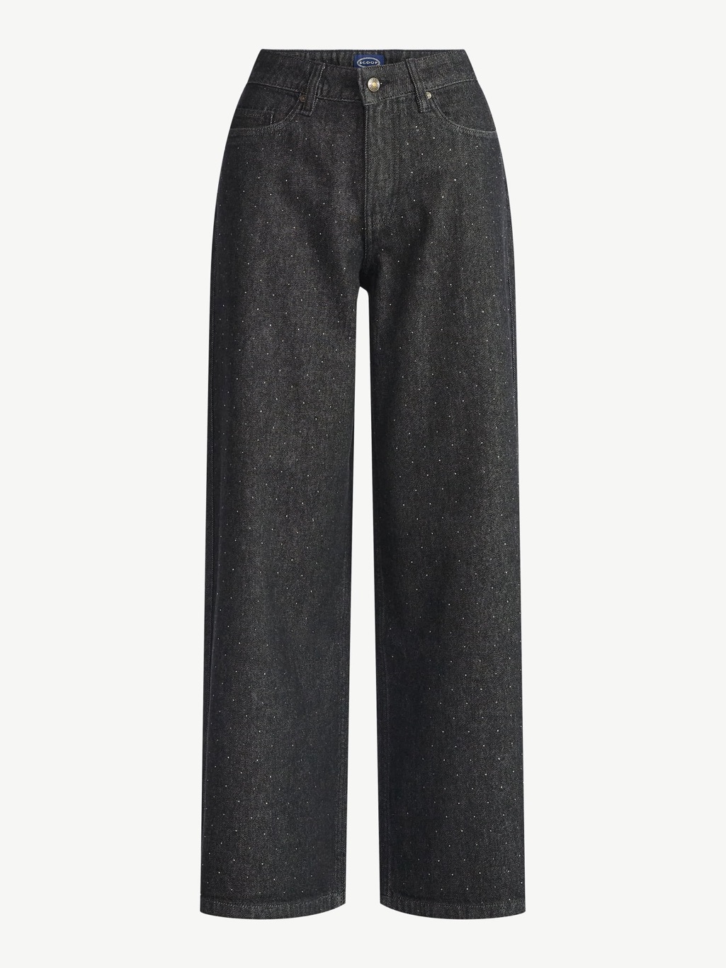 Nwt Rhinestone Embellished Wide Leg Jeans
